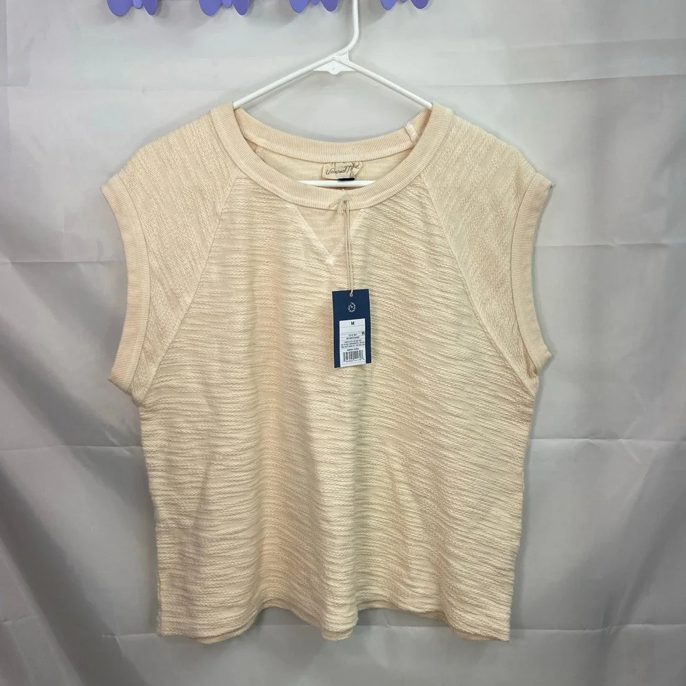 NEW Universal Thread women's cream sleeveless thick knit‎ textured vest top M